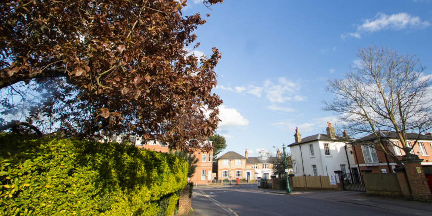 Photo of a residential street in Sevenoaks, Kent.